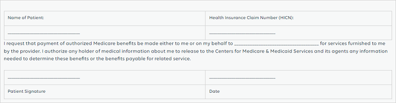 Signature on File Authorization on Provider’s Letterhead)