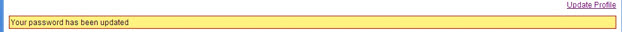 Your Password has been updated