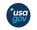 The USA.gov logo that when clicked will tak you to the USA.gov website.
