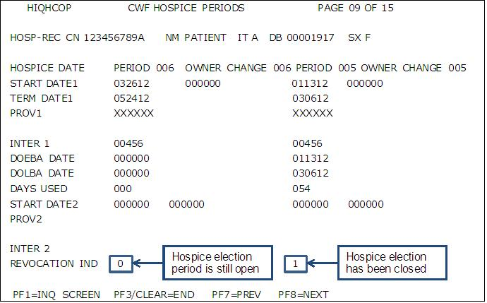 Screenshot of the Health Insurance Query for Home Health (HIQH)