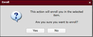 Image of "Are you sure you want to enroll" pop-up
