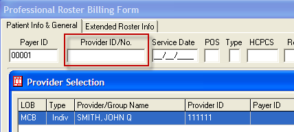 Professional Roster Billing Form Professional Roster Billing Form