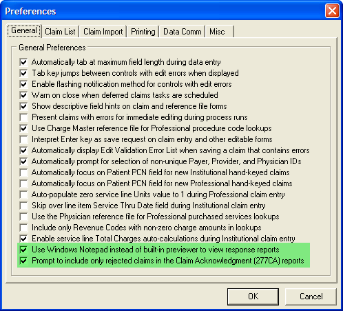 Check the box, “Use Windows Notepad instead of built-in previewer to view response reports.”
