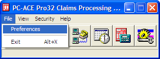 Opening Preferences in PC-ACE Pro 32