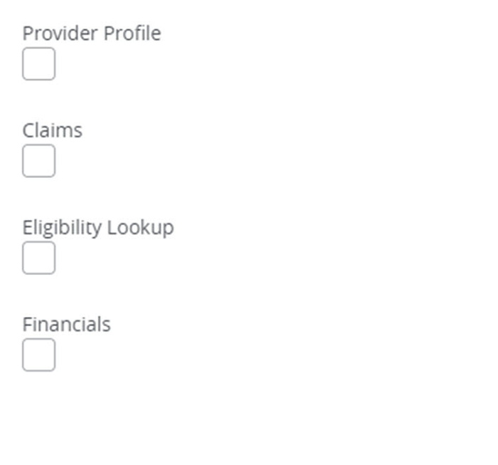 system access by applicable checkboxes