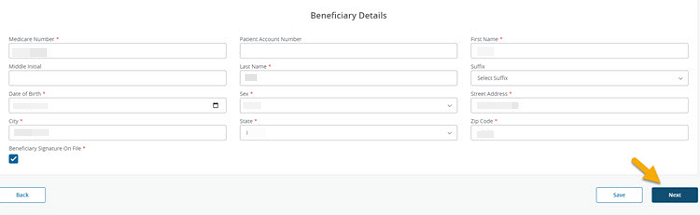 Beneficiary Details