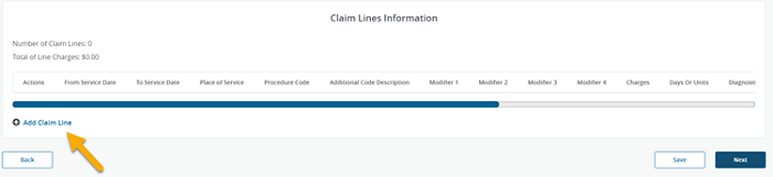 Claim Lines Information