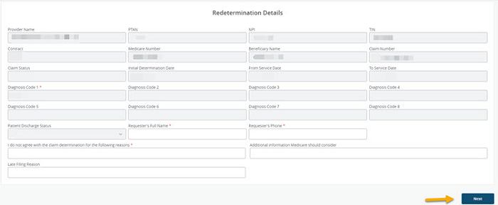 redetermination details