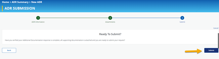 Select the Submit button.