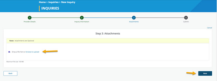 Step 3: Attachments