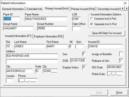 General Information tab