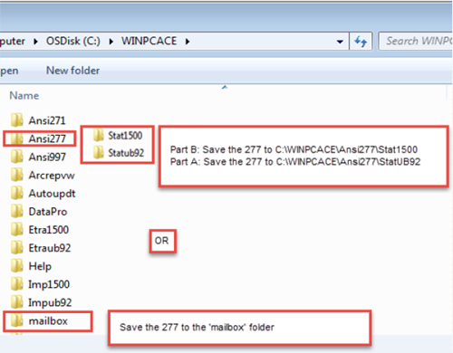 Image of the the WINPCACE folder.