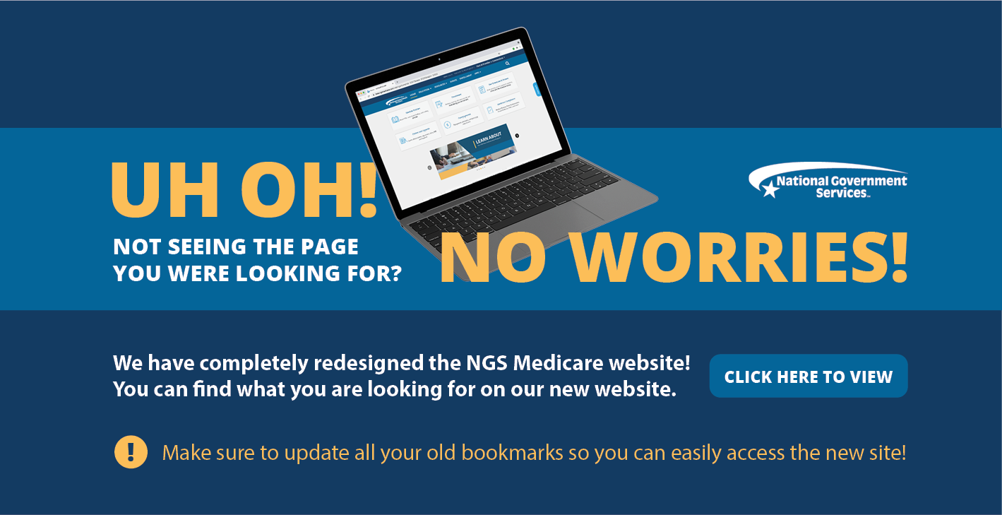 New NGS Medicare NGSMEDICARE