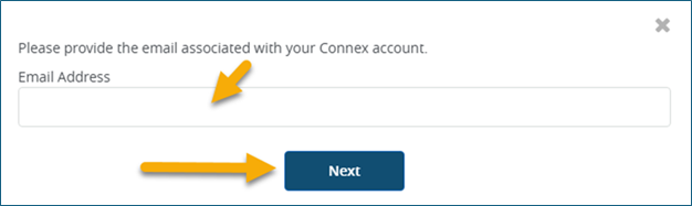 NGSConnex Log in page