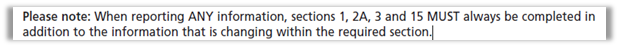 Section 1B: What information is changing?